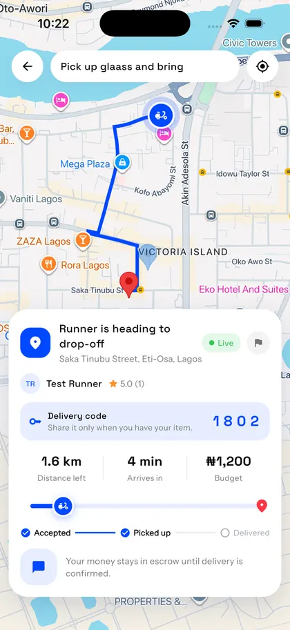 Delivery code